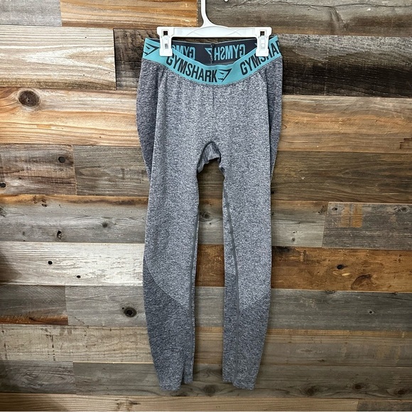 Gymshark Flex Gray Low Rise Leggings Womens Size Medium Athletic Activewear Gym - Picture 2 of 5